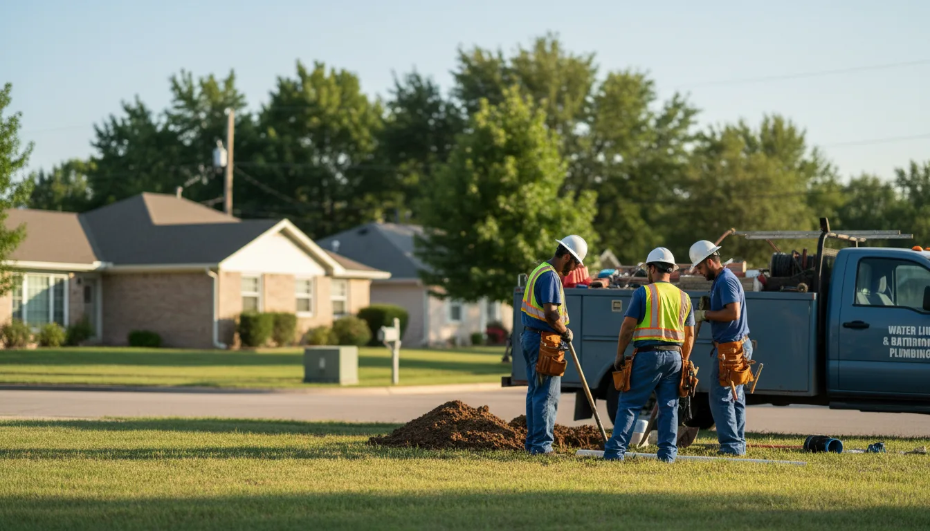 Residential water line and bathroom plumbing service in Winterset, IA